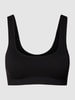 Only Bustier met fijnriblook, model 'VICKY' Zwart