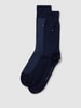 Tommy Hilfiger Sokken met labeldetail in een set van 2 paar, model '2P BIRDEYE OC' Donkerblauw