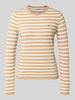 Tommy Hilfiger Slim fit gebreide pullover van zuivere wol Camel