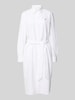 Polo Ralph Lauren Overhemdjurk met strikceintuur en logostitching Wit