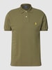 Polo Ralph Lauren Slim fit poloshirt met labelstitching Donkergroen