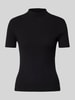 More & More T-Shirt mit Stehkragen Black