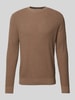 s.Oliver RED LABEL Regular fit pullover met structuurmotief Hazelnoot