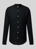 Lindbergh Freizeithemd mit Knopfleiste Black