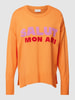 Milano Italy Sweatshirt mit gerippten Abschlüssen Orange