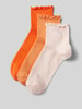 Puma Socken mit Feinripp im 3er-Pack Orange