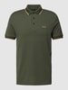 BOSS Green Poloshirt met contraststrepen, model 'PADDY' Olijfgroen