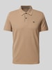 Tom Tailor Poloshirt mit Label-Detail Mittelbraun