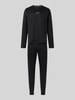 BOSS Regular Fit Pyjama aus reiner Baumwolle mit Geschenkbox Modell 'XMAS LONG SET'  Black