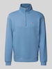 Tommy Jeans Regular Fit Sweatshirt mit Troyer-Kragen Rauchblau