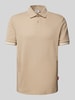 JOOP! Jeans Poloshirt mit Label-Print Modell 'Amare' Beige