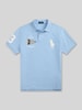 Polo Ralph Lauren Koszulka polo o kroju regular fit z czystej bawełny z haftami Jasnoniebieski