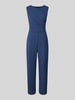 Swing Jumpsuit mit Rundhalsausschnitt und Raffungen Blau