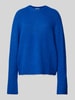 Jake*s Casual Oversized gebreide pullover met ribboorden Blauw