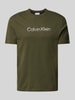 CK Calvin Klein T-Shirt mit Label-Print Oliv