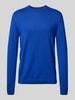 JOOP! Collection Gebreide pullover met ronde hals, model 'Sergor' Koningsblauw