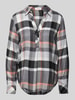 s.Oliver RED LABEL Regular Fit Blusenshirt aus Viskose-Modal-Mix mit Karomuster Anthrazit