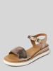 INUOVO Sandalette aus Leder mit glatter Sohle Metallic Braun