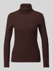 s.Oliver RED LABEL Regular Fit Langarmshirt aus reiner Baumwolle Dunkelbraun