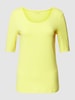 Christian Berg Woman T-shirt met geribde ronde hals Lichtgroen