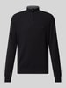 BOSS Strickpullover mit Stehkragen Modell 'Emarlo' Black