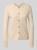 Christian Berg Woman Cardigan mit Rundhalsausschnitt und Knopfverschluss Beige Melange