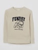 Tom Tailor Sweatshirt met flockprint  Zand