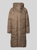 FREE/QUENT Płaszcz pikowany z kapturem model ‘TIANA’ Szarobrązowy
