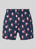 Christian Berg Men Boxershorts im Allover-Look mit elastischem Bund Dunkelblau