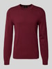 MCNEAL Gebreide pullover met ribboorden Bordeaux gemêleerd
