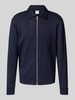 SELECTED HOMME Regular fit sweatjack van viscosemix, model 'EMANUEL' Donkerblauw