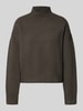 Neo Noir Turtleneck-Pullover mit Woll-Anteil und Rundhalsausschnitt Khaki