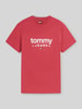 Tommy Jeans relaxed fit T-shirt van puur katoen met labelopschrift Rood