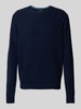 Fynch-Hatton Gebreide pullover met ronde hals Marineblauw