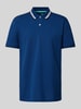Fynch-Hatton Regular fit poloshirt met contraststrepen Donkerblauw