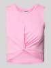 Noisy May Crop Top mit Raffungen Modell 'TWIGGI' Hellrosa