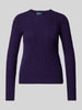 Polo Ralph Lauren Gebreide pullover van een mix van wol en kasjmier, model 'JULIANNA' Helder paars