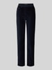 Raphaela By Brax Slim fit broek van fijne corduroy met elastische band Marineblauw