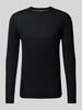 Roy Robson Strickpullover mit Rundhalsausschnitt Black