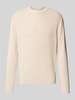 SELECTED HOMME Strickpullover mit gerippten Abschlüssen Offwhite