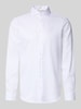 Jake*s Regular Fit Businesshemd aus Baumwolle mit Haifischkragen Weiss
