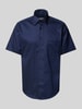 ETERNA Modern fit zakelijk overhemd met knoopsluiting Marineblauw