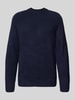 Les Deux Pullover met wol, model 'Gilbert' Marineblauw