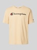 CHAMPION T-Shirt mit Label-Print Beige