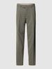 Carl Gross Regular Fit Bundfaltenhose mit Woll-Anteil Modell 'Sendrik' Gruen