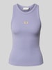 Calvin Klein Jeans Tanktop mit Label-Detail Flieder