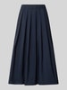 Weekend Max Mara Ausgestellter Midi-Rock mit Baumwoll-Anteil Modell 'ALPACA' Dunkelblau