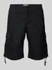 Jack & Jones Regular Fit Cargoshorts mit Gürtelschlaufen Modell 'COLE BARKLEY' Black