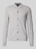 Christian Berg Men Strickjacke aus Baumwoll-Kaschmir-Mix Hellgrau Melange