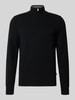 BOSS Regular fit schipperstrui van een mix van scheerwol en kasjmier, model 'HEMARLO' Zwart